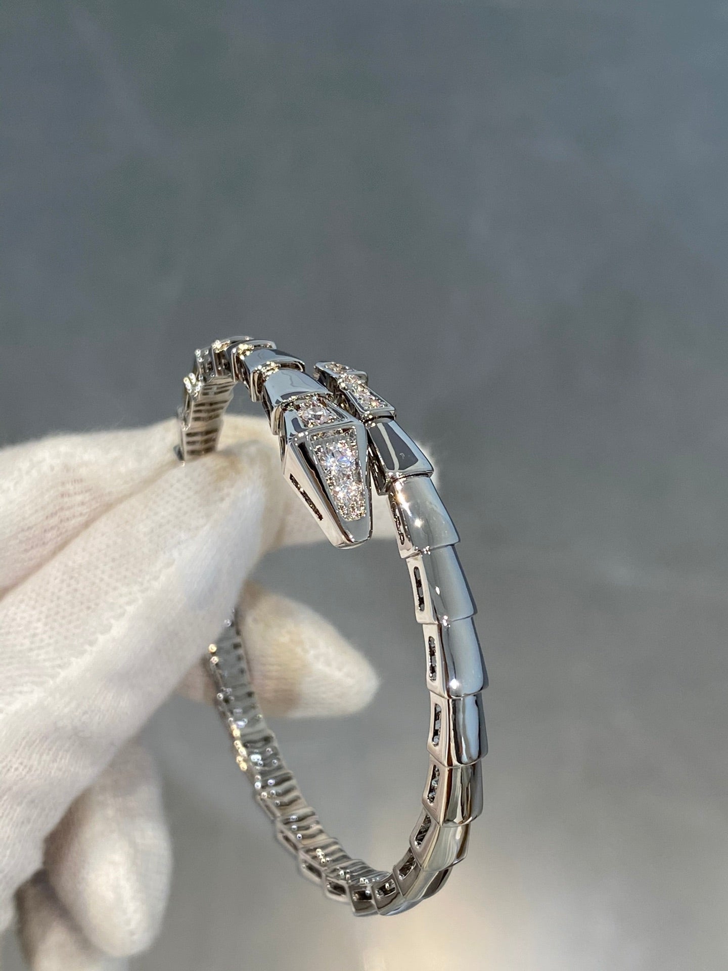 [Renovia Jewelry]SERPENTI BRACELET DIAMONDS SILVER