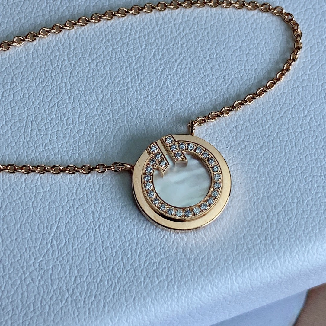[Renovia Jewelry]T DIAMOND CIRCLE PEDANT NECKLACE