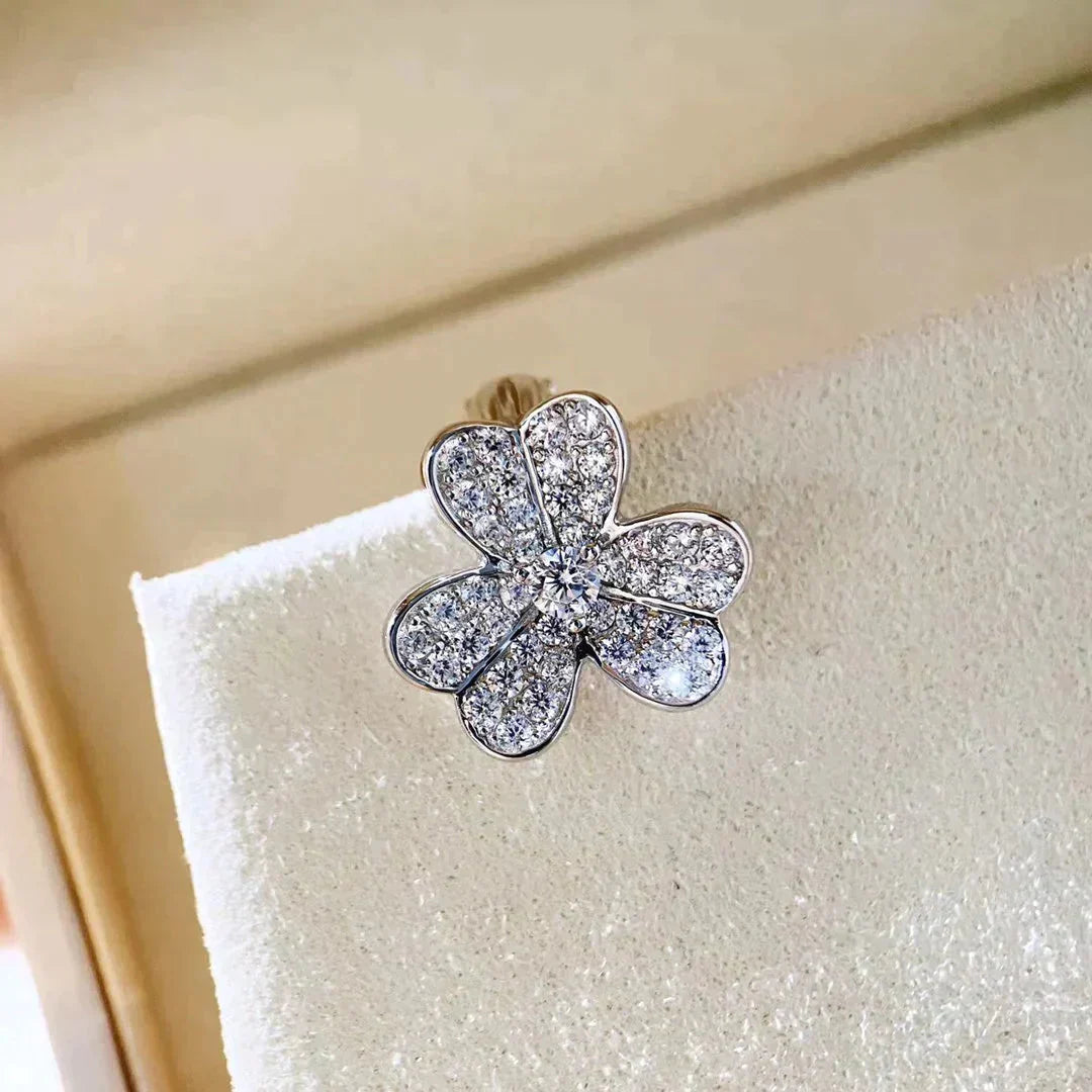 [Renovia Jewelry]CLOVER COMOS DIAMOND EARRINGS SILVER