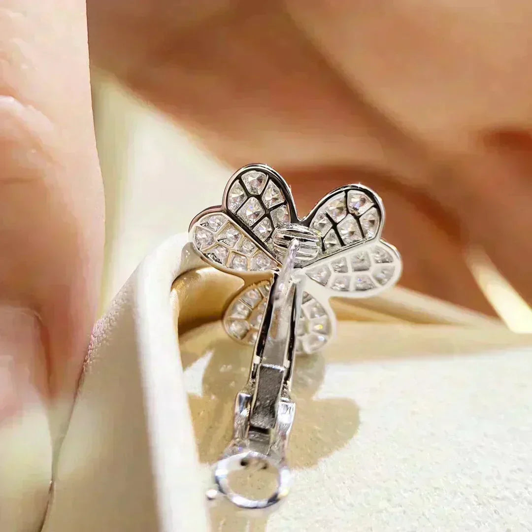 [Renovia Jewelry]CLOVER COMOS DIAMOND EARRINGS SILVER