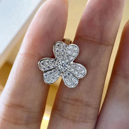 [Renovia Jewelry]CLOVER COMOS DIAMOND EARRINGS SILVER