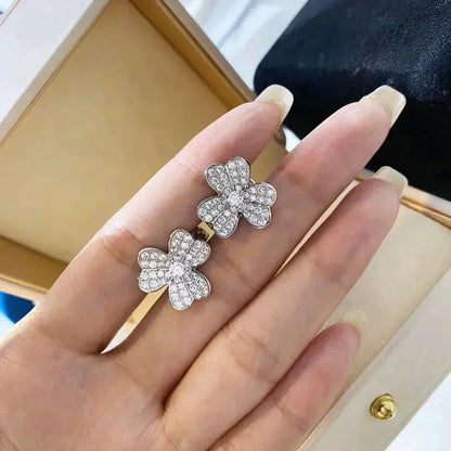 [Renovia Jewelry]CLOVER COMOS DIAMOND EARRINGS SILVER
