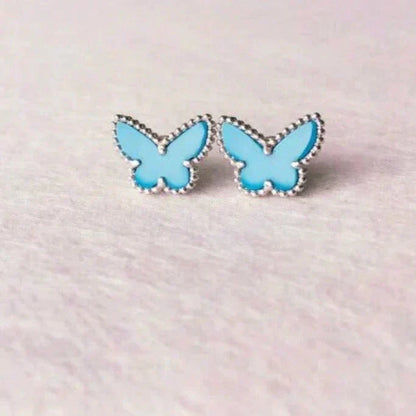 [Renovia Jewelry]BUTTERFLY TURQUOISE EARRINGS SILVER