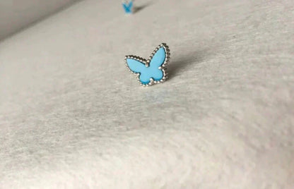 [Renovia Jewelry]BUTTERFLY TURQUOISE EARRINGS SILVER