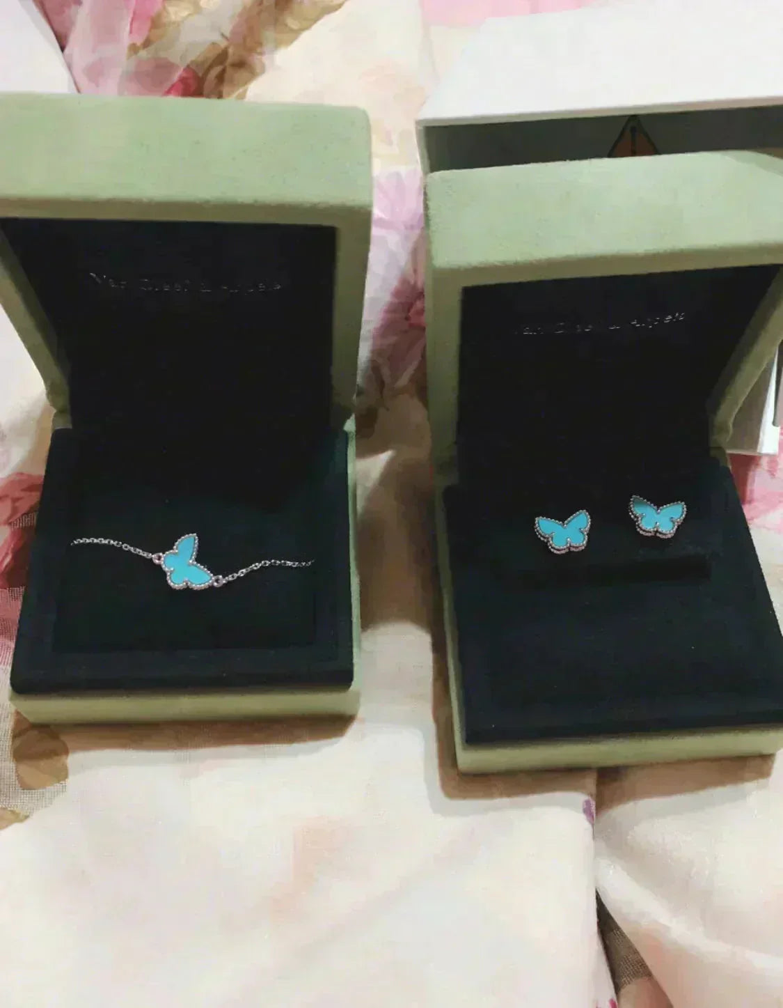 [Renovia Jewelry]BUTTERFLY TURQUOISE EARRINGS SILVER
