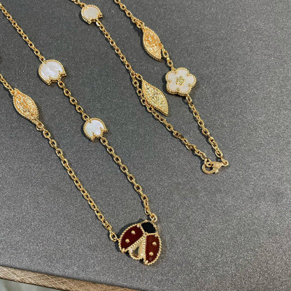 [Renovia Jewelry]LUCKY SPRING 15 MOTIFS GOLD NECKLACE