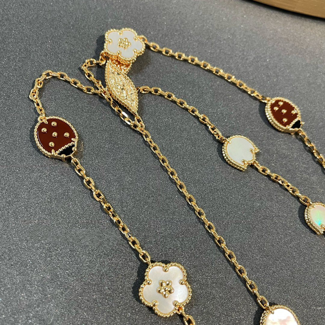 [Renovia Jewelry]LUCKY SPRING 15 MOTIFS GOLD NECKLACE