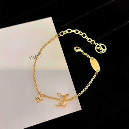 [Renovia Jewelry]LOGO STAR MOTIF GOLD BRACELET