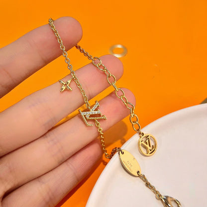 [Renovia Jewelry]LOGO STAR MOTIF GOLD BRACELET