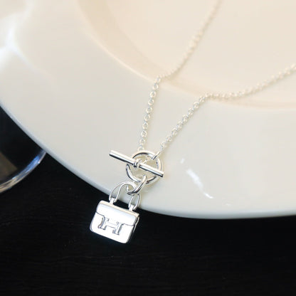 [Renovia Jewelry]POP H PEDANT SILVER NECKLACE