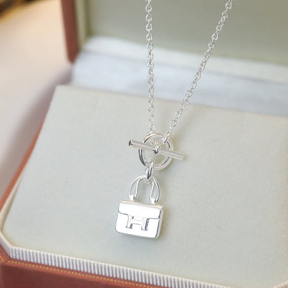[Renovia Jewelry]POP H PEDANT SILVER NECKLACE