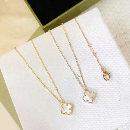 [Renovia Jewelry]CLOVER MINI 9.5MM WHITE MOTHER-OF-PEARL NECKLACE