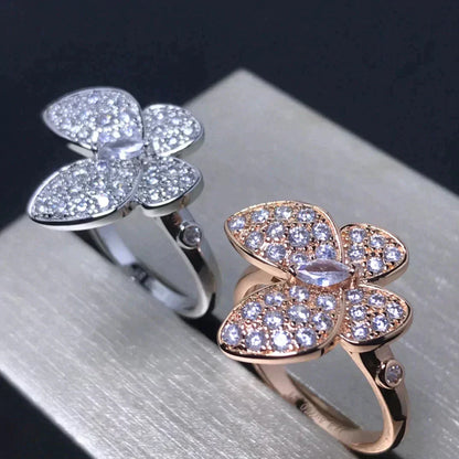 [Renovia Jewelry]BUTTERFLY PINK GOLD DIAMOND RING