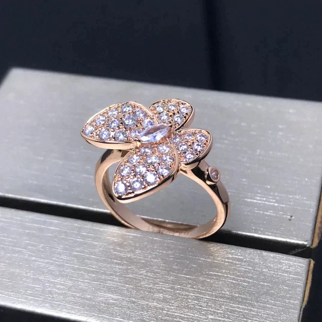 [Renovia Jewelry]BUTTERFLY PINK GOLD DIAMOND RING