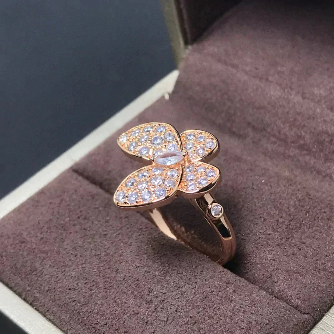 [Renovia Jewelry]BUTTERFLY PINK GOLD DIAMOND RING