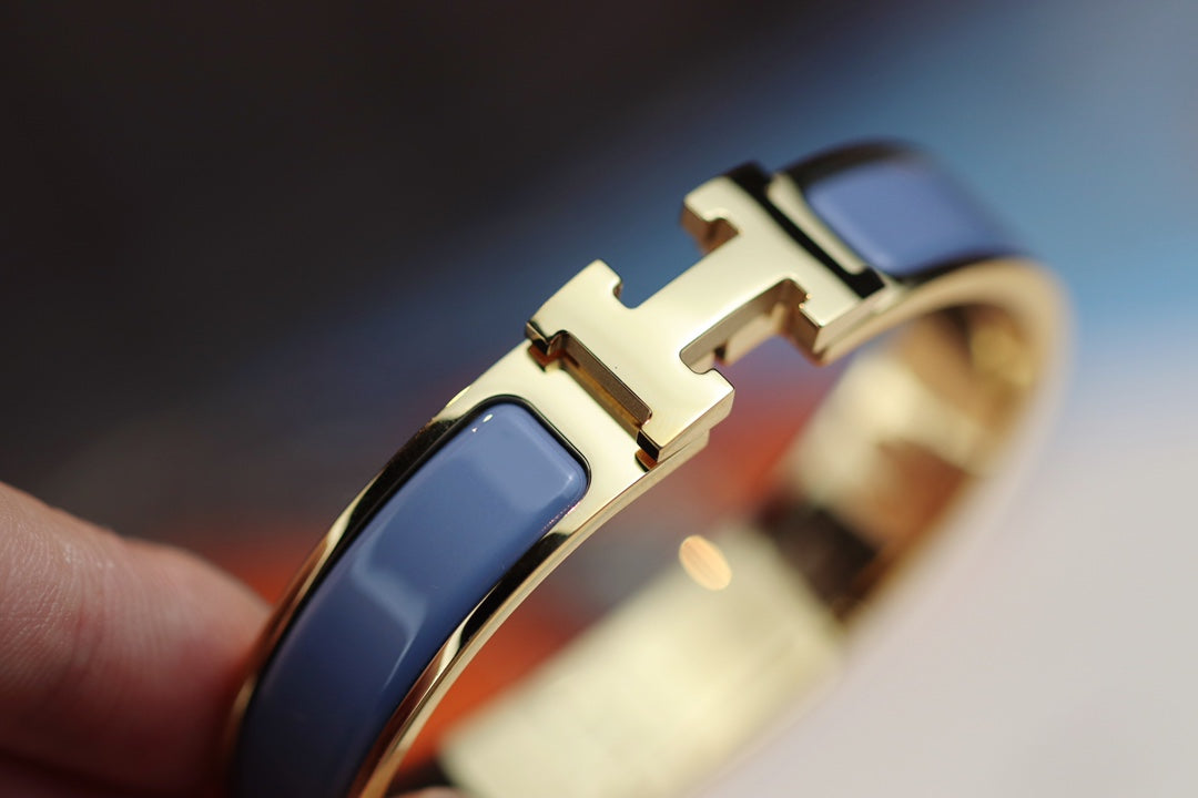 [Renovia Jewelry]H BRACELET 12MM BLUE GRAY