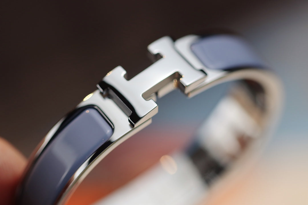 [Renovia Jewelry]H BRACELET 12MM BLUE GRAY