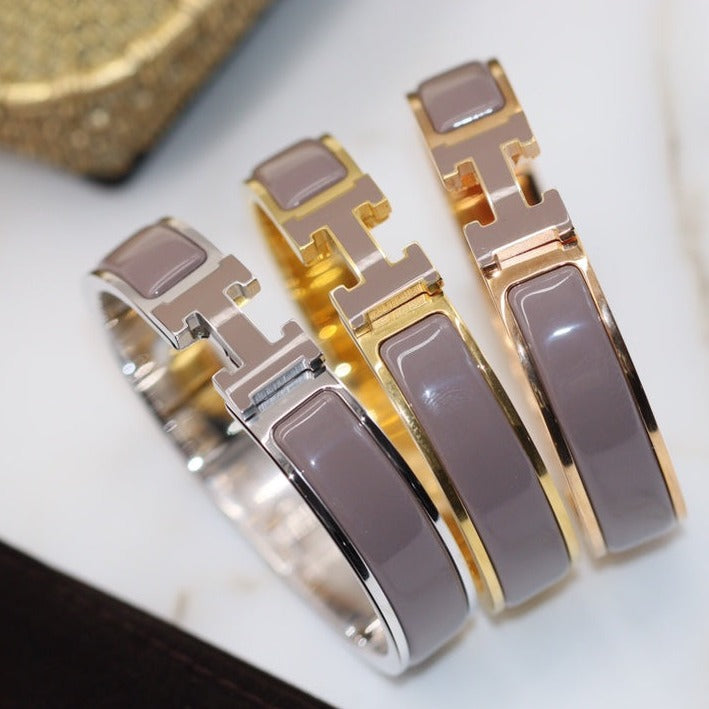 [Renovia Jewelry]H BRACELET 12MM BROWN