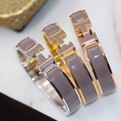 [Renovia Jewelry]H BRACELET 12MM BROWN