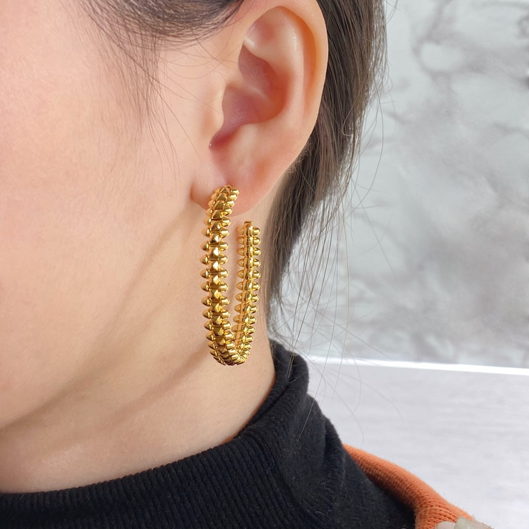 [Renovia Jewelry]CLASH HOOP LARGE EARRINGS