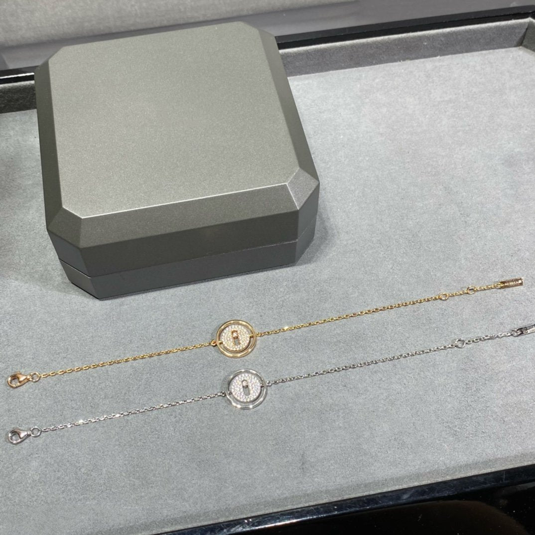 [Renovia Jewelry]LUCKY MOVE DIAMOND PAVED BRACELET
