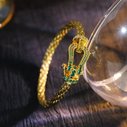 [Renovia Jewelry]FORCE 10 GOLD GREEN DIAMOND PAVED