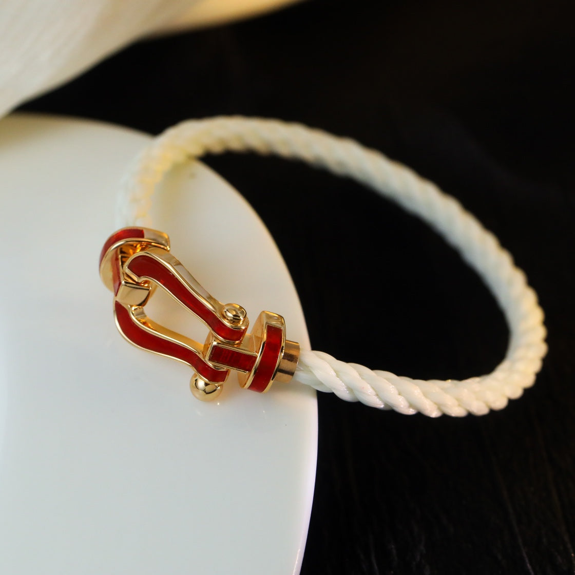 [Renovia Jewelry]FORCE 10 WHITE TEXTILE DIAMOND PAVED
