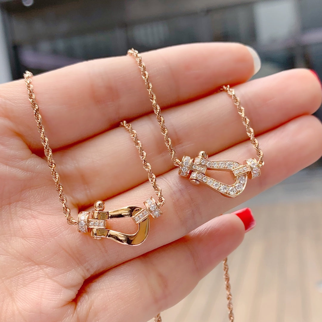 [Renovia Jewelry]FORCE 10 PINK GOLD DIAMOND NECKLACE