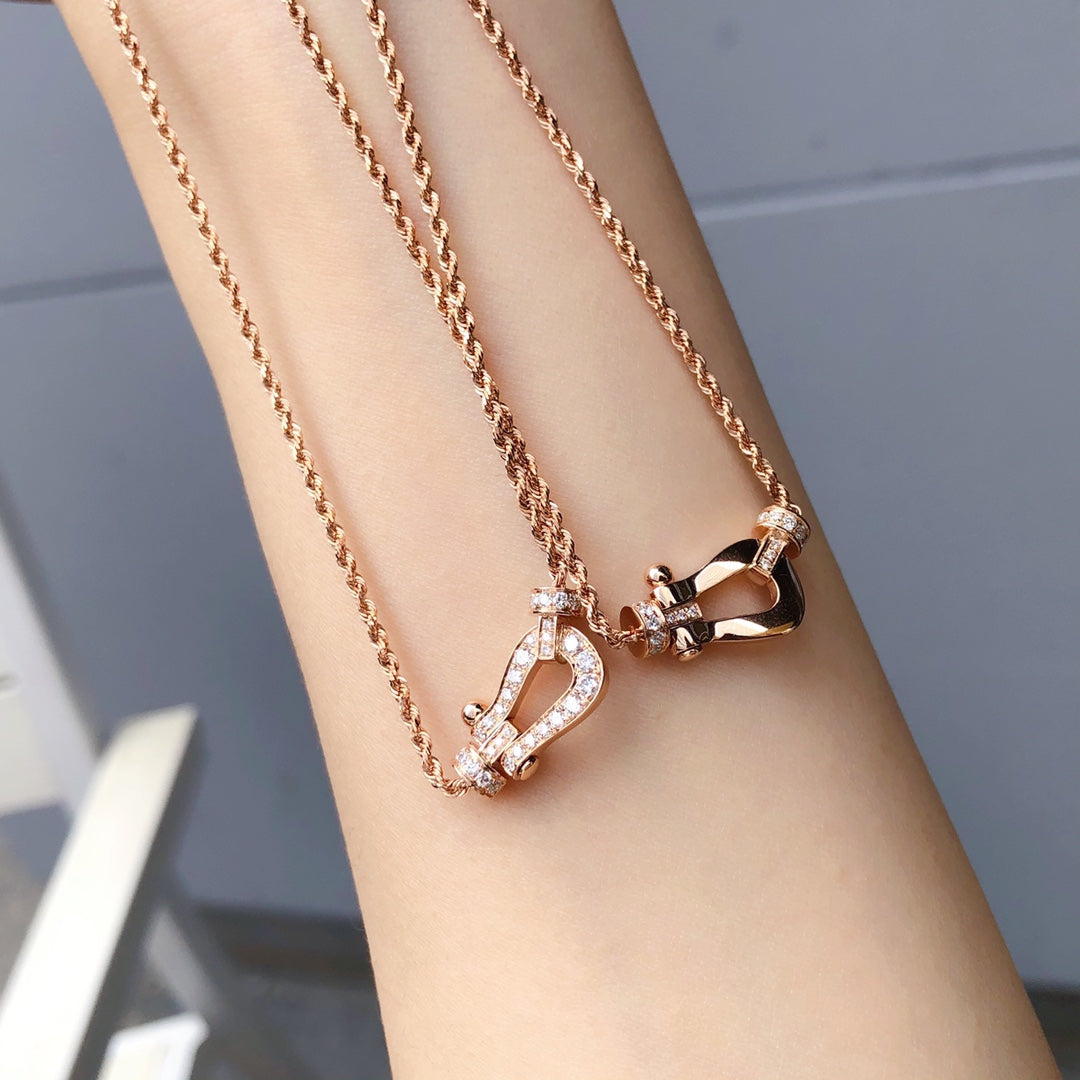 [Renovia Jewelry]FORCE 10 PINK GOLD DIAMOND NECKLACE