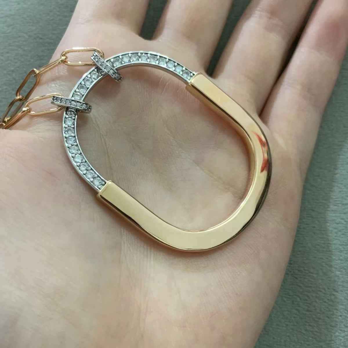 [Renovia Jewelry]LOCK DIAMOND NECKLACE