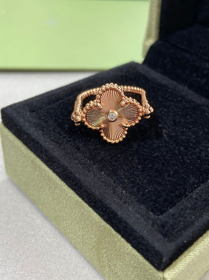 [Renovia Jewelry]CLOVER RIVERSIBLE ROSE GOLD RING