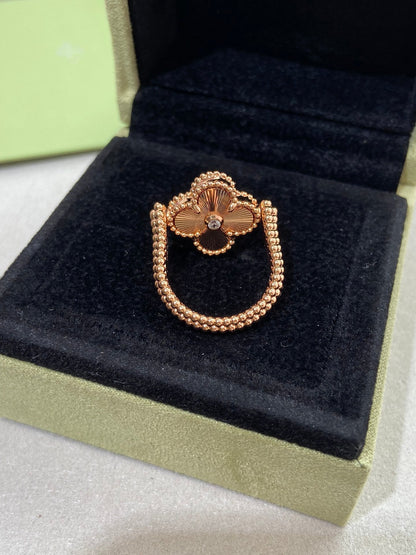 [Renovia Jewelry]CLOVER RIVERSIBLE ROSE GOLD RING