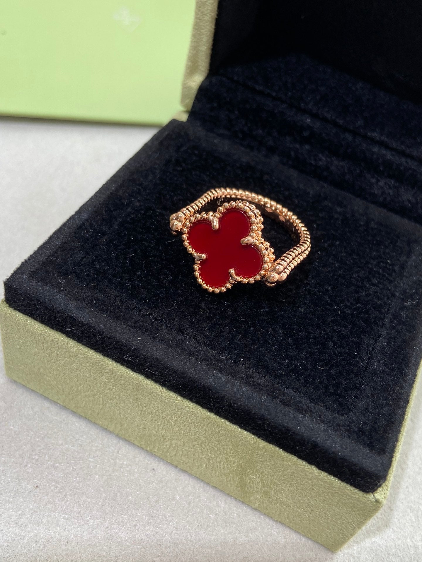 [Renovia Jewelry]CLOVER RIVERSIBLE ROSE GOLD RING