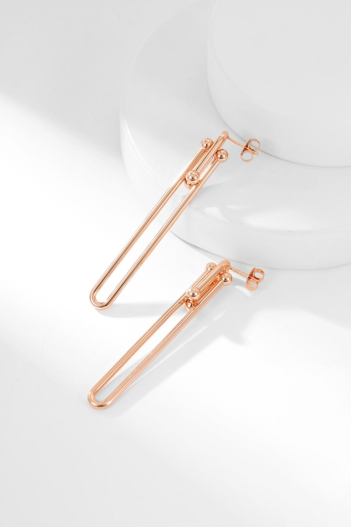 [Renovia Jewelry]HARDWEAR LONG DROP EARRINGS