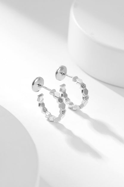 [Renovia Jewelry]BEE LOVE DIAMOND HOOP EARRINGS