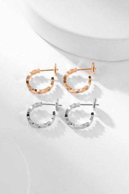 [Renovia Jewelry]BEE LOVE DIAMOND HOOP EARRINGS