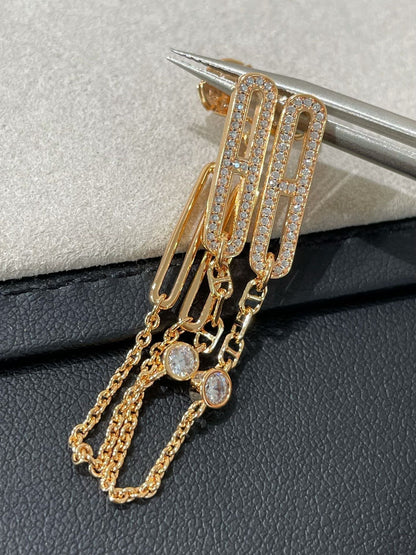 [Renovia Jewelry]CHAINE CHAOS DIAMOND DROP EARRINGS