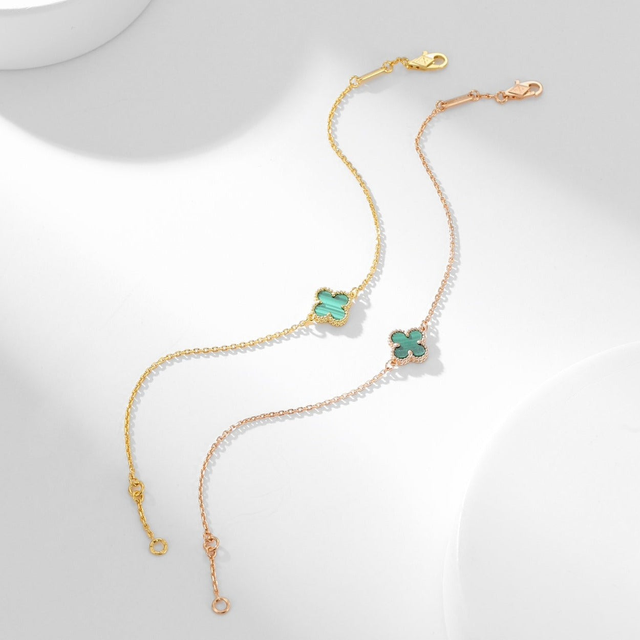 [Renovia Jewelry]CLOVER BRACELET MALACHITE 1 MOTIF