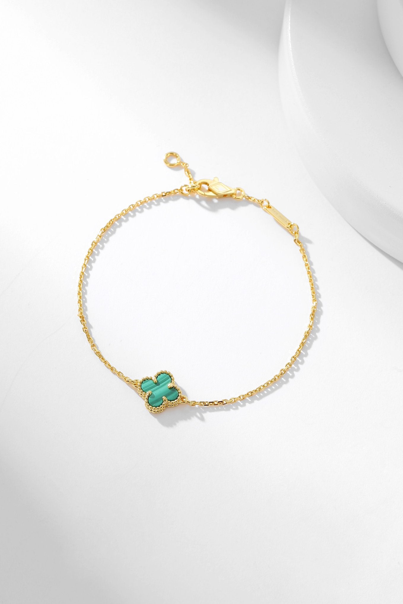 [Renovia Jewelry]CLOVER BRACELET MALACHITE 1 MOTIF