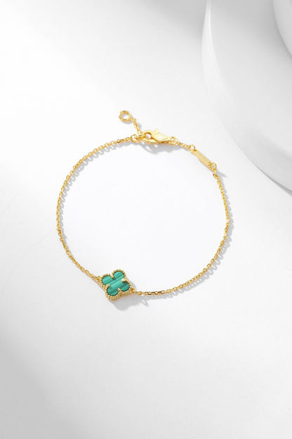 [Renovia Jewelry]CLOVER BRACELET MALACHITE 1 MOTIF