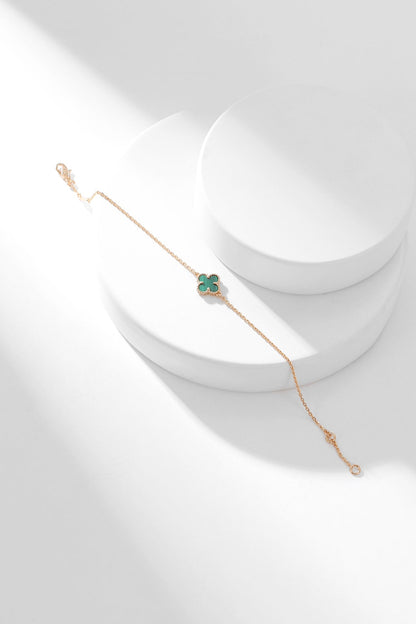 [Renovia Jewelry]CLOVER BRACELET MALACHITE 1 MOTIF