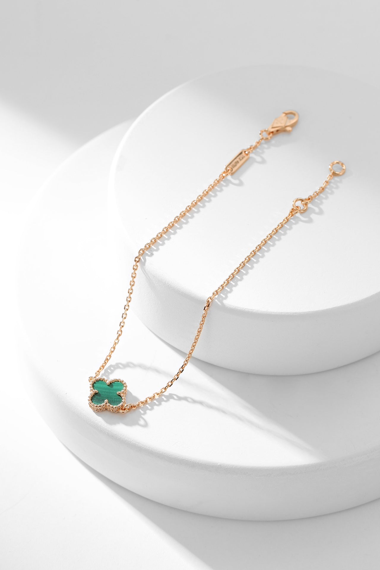 [Renovia Jewelry]CLOVER BRACELET MALACHITE 1 MOTIF