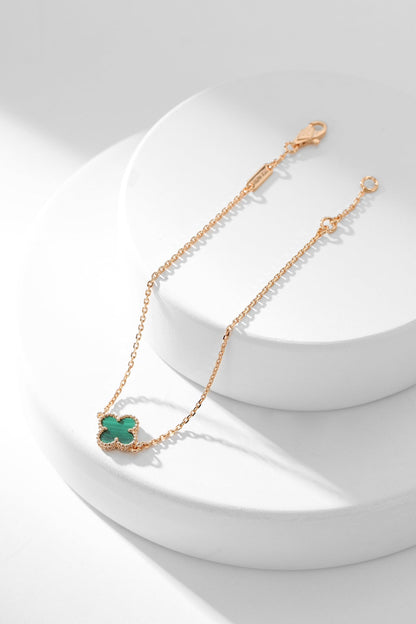 [Renovia Jewelry]CLOVER BRACELET MALACHITE 1 MOTIF