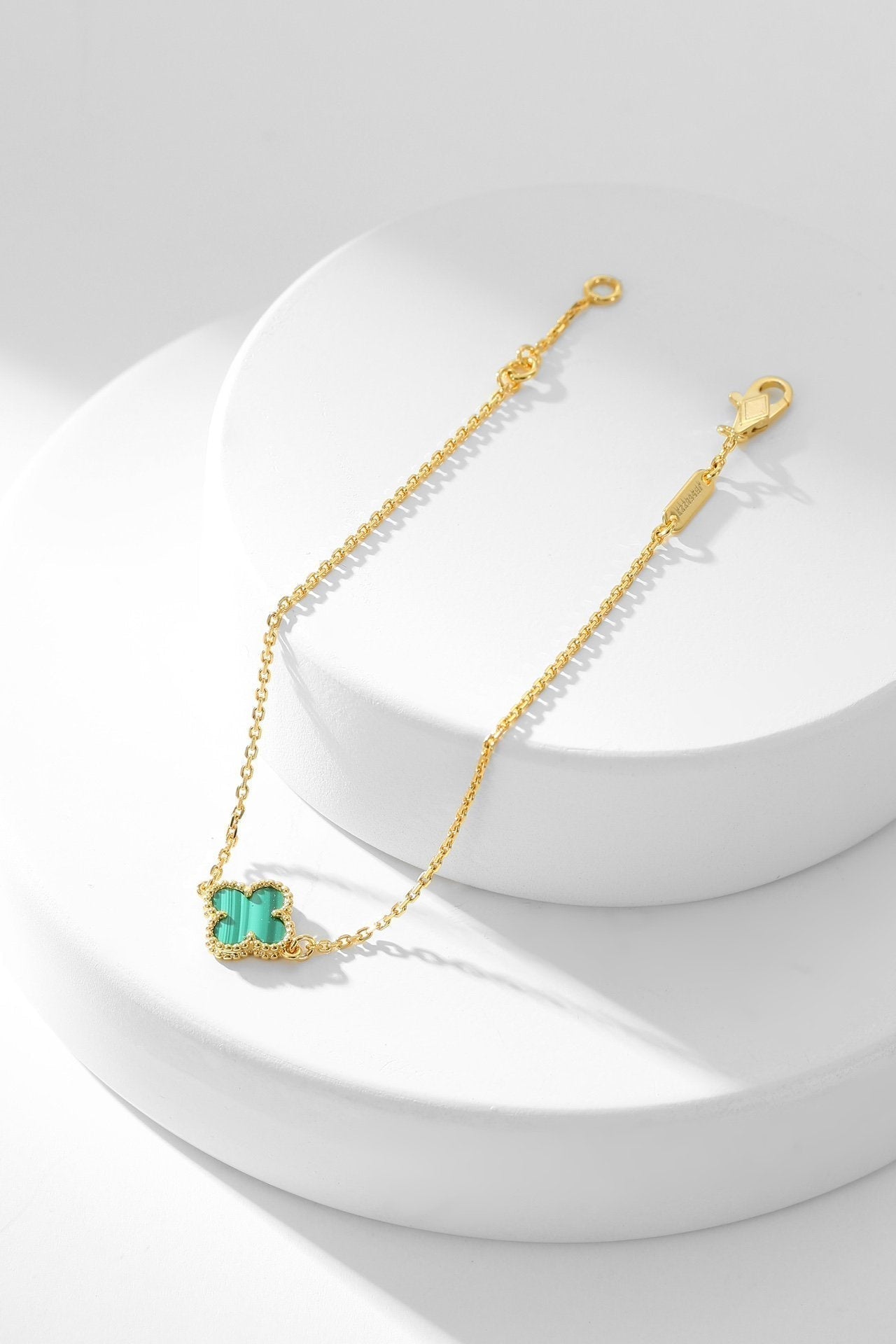 [Renovia Jewelry]CLOVER BRACELET MALACHITE 1 MOTIF