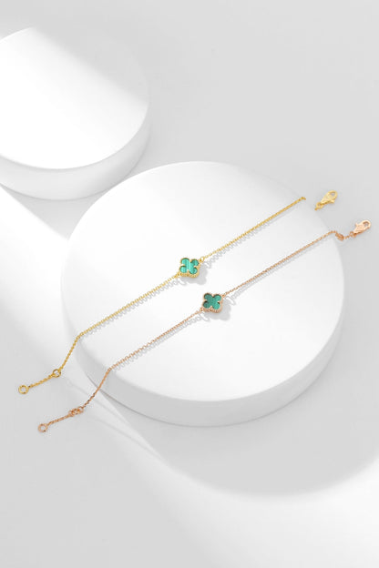 [Renovia Jewelry]CLOVER BRACELET MALACHITE 1 MOTIF