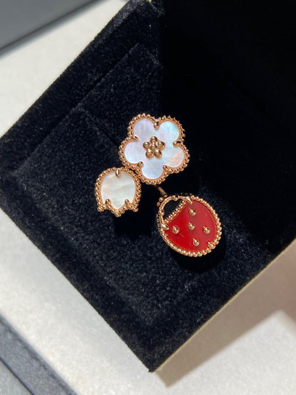 [Renovia Jewelry]LUCKY 3 MOTIF ROSE GOLD RING