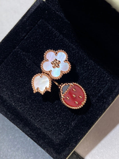 [Renovia Jewelry]LUCKY 3 MOTIF ROSE GOLD RING