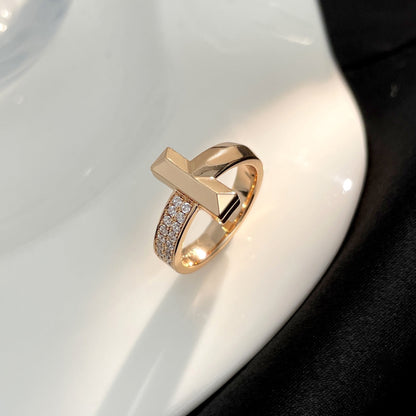 [Renovia Jewelry]T WIDE DIAMOND RING