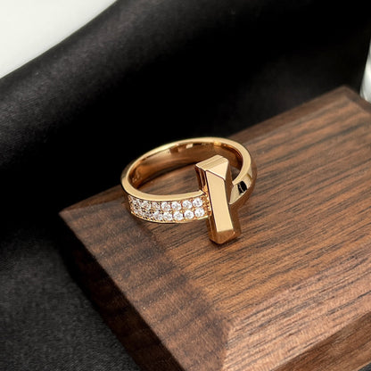 [Renovia Jewelry]T WIDE DIAMOND RING