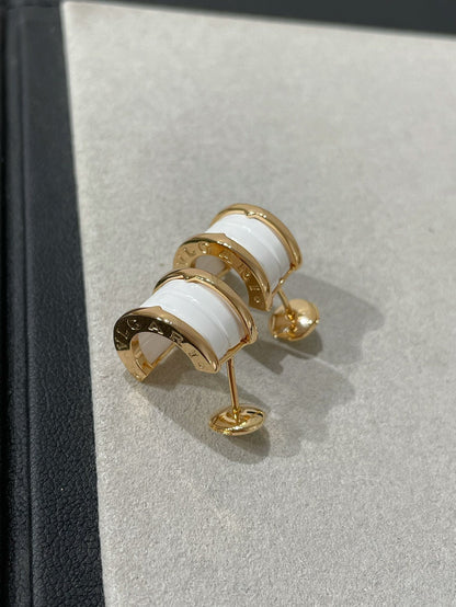 [Renovia Jewelry]ZERO 1 PINK GOLD CERAMIC EARRINGS